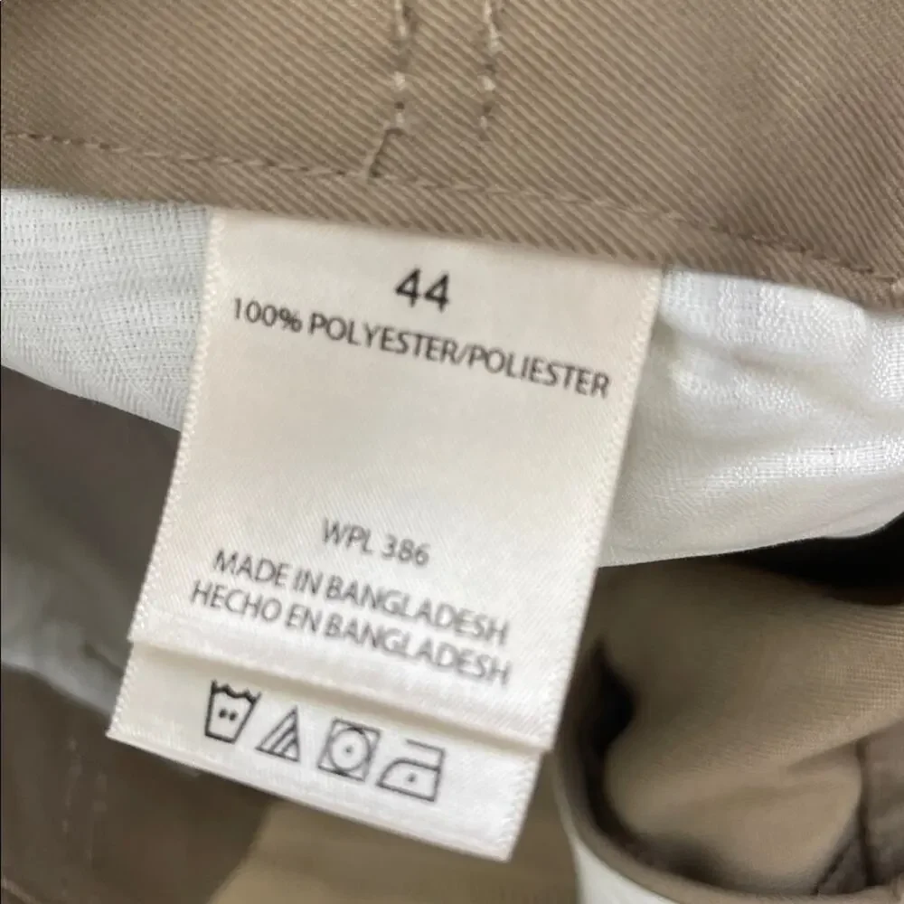 NWT Haggar Flex Waist Cool 18 plain flat front dress chino shorts sz 44W